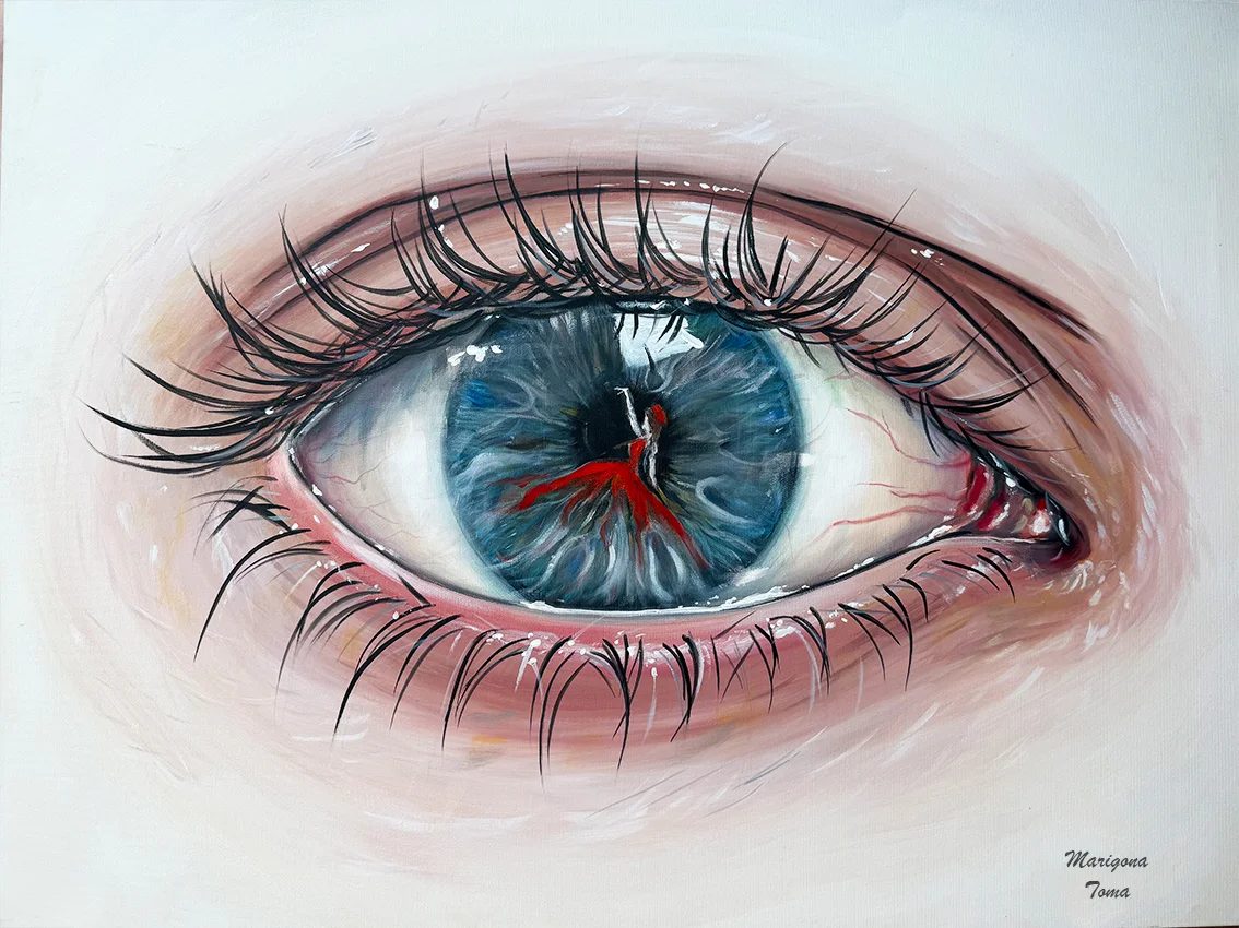Crimson Iris by Marigona Toma